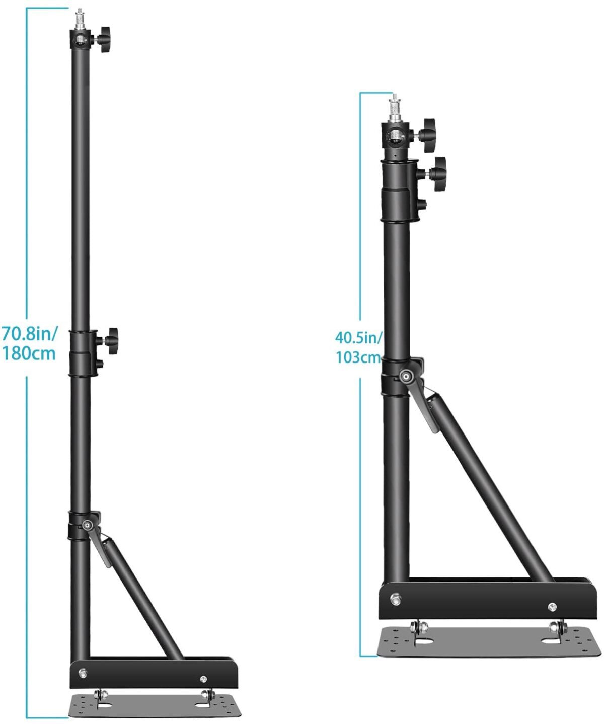 Neewer Triangle Wall Mounting Boom Arm for Photography Studio Video Strobe Lights Monolights Softboxes Umbrellas Reflectors,180 Degree Flexible Rotation,Max Length 70.8 inches/180 centimeters Black 