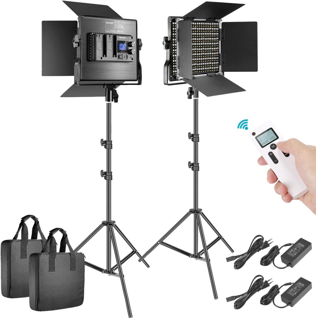 Neewer 40W 660 LED Dimmable Bi-Colour Video Light Kit with Bag