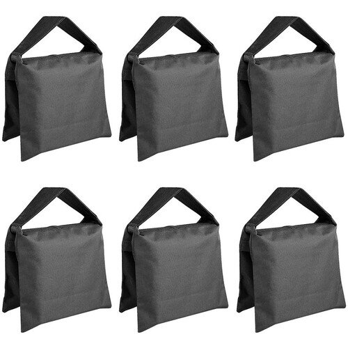Neewer 6 Pack Black Sand Bag for Light Stands, Boom Arms, Tripods