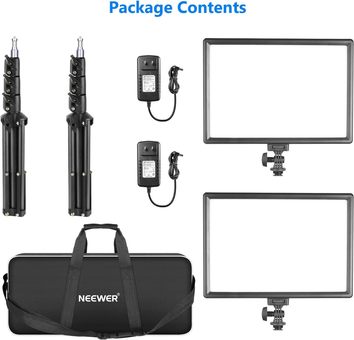 Neewer 40W Dual Flat Panel LED Video Light Kit