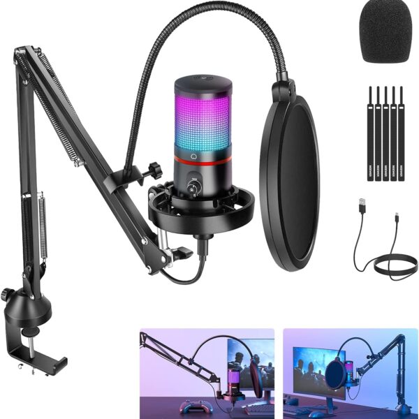 Neewer RGB CM25 USB Gaming Microphone Kit